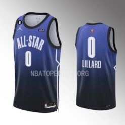Portland Trail Blazers Damian Lillard 2023 NBA All-Star Blue Jersey