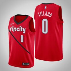 Portland Trail Blazers Damian Lillard Red Earned Jersey
