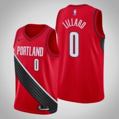 Portland Trail Blazers Damian Lillard Red Statement Jersey