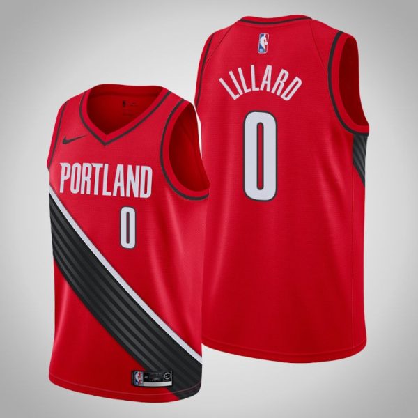 Portland Trail Blazers Damian Lillard Red Statement Jersey Portland Trail Blazers Damian Lillard Red Statement Jersey