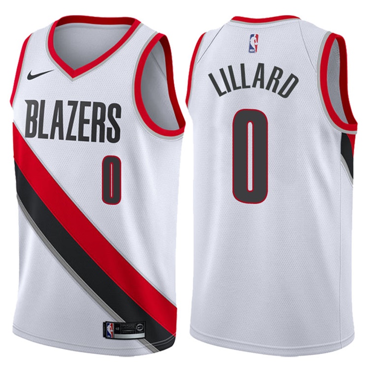Portland Trail Blazers Damian Lillard White Association Jersey Portland Trail Blazers Damian Lillard White Association Jersey
