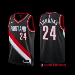 Portland Trail Blazers Drew Eubanks 2022-23 Black Icon Edition Jersey