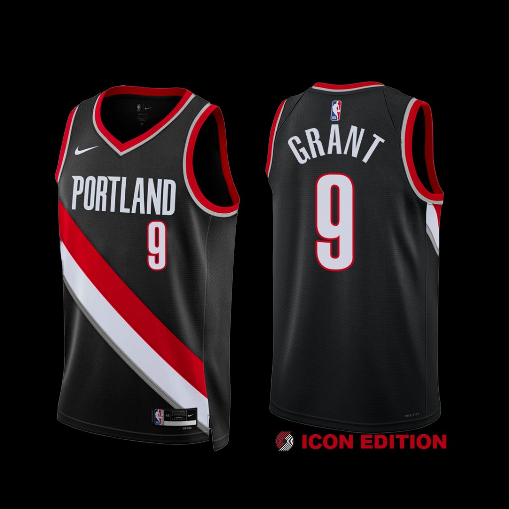 Portland Trail Blazers Jerami Grant 2022-23 Black Icon Edition Jersey Portland Trail Blazers Jerami Grant 2022-23 Black Icon Edition Jersey