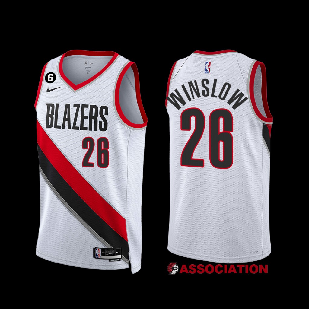 Portland Trail Blazers Justise Winslow 2022-23 Association Edition Jersey White Portland Trail Blazers Justise Winslow 2022-23 Association Edition Jersey White