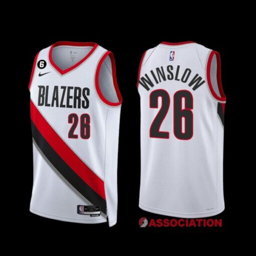 Portland Trail Blazers Justise Winslow 2022-23 Association Edition Jersey White