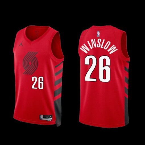 Portland Trail Blazers Justise Winslow 2022-23 Statement Edition Jersey Red