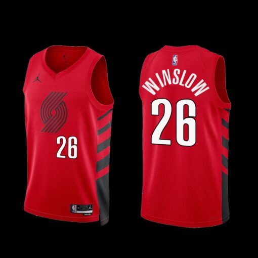 Portland Trail Blazers Justise Winslow 2022-23 Statement Edition Jersey Red