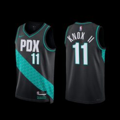 Portland Trail Blazers Kevin Knox II 2022-23 Black City Edition Jersey