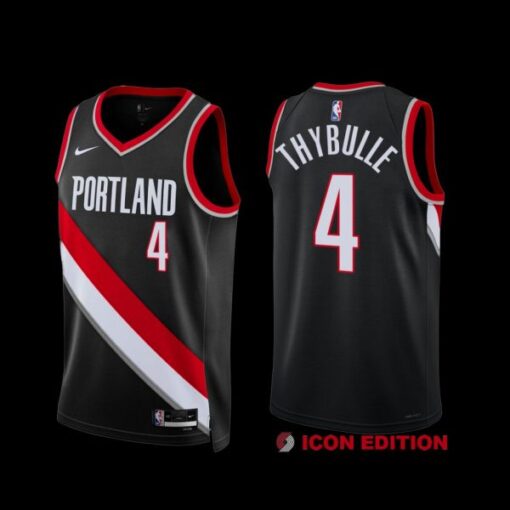 Portland Trail Blazers Matisse Thybulle 2022-23 Icon Edition Jersey Black