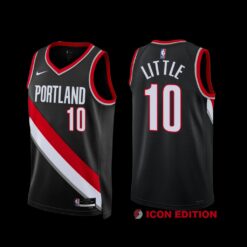 Portland Trail Blazers Nassir Little 2022-23 Black Icon Edition Jersey