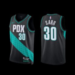 Portland Trail Blazers Olivier Sarr 2022-23 City Edition Jersey Black