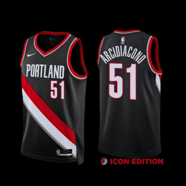 Portland Trail Blazers Ryan Arcidiacono 2022-23 Icon Edition Jersey Black Portland Trail Blazers Ryan Arcidiacono 2022-23 Icon Edition Jersey Black