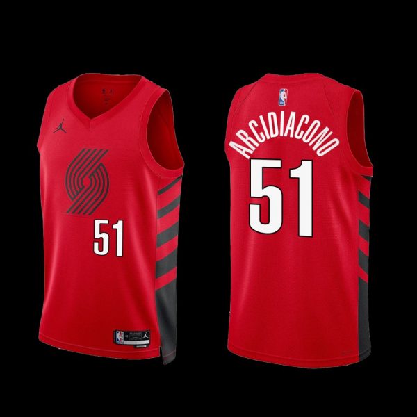 Portland Trail Blazers Ryan Arcidiacono 2022-23 Red Statement Edition Jersey Portland Trail Blazers Ryan Arcidiacono 2022-23 Red Statement Edition Jersey