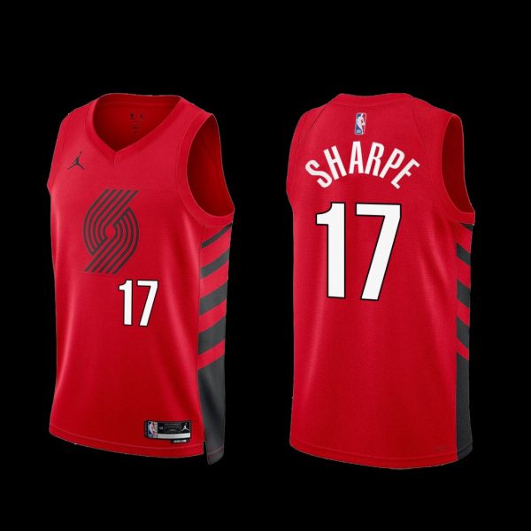 Portland Trail Blazers Shaedon Sharpe 2022-23 Statement Edition Jersey Red Portland Trail Blazers Shaedon Sharpe 2022-23 Statement Edition Jersey Red