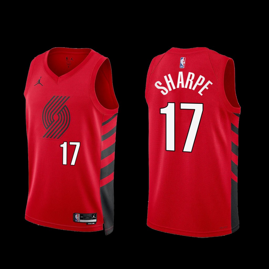 Portland Trail Blazers Shaedon Sharpe 2022-23 Statement Edition Jersey Red Portland Trail Blazers Shaedon Sharpe 2022-23 Statement Edition Jersey Red