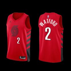 Portland Trail Blazers Trendon Watford 2022-23 Statement Edition Jersey Red