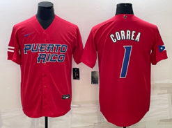 Puerto Rico Carlos Correa Red 2023 World Baseball Classic Jersey
