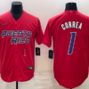 Puerto Rico Carlos Correa White Blue 2023 World Baseball Classic Jersey