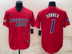 Puerto Rico Carlos Correa Red Red 2023 World Baseball Classic Jersey