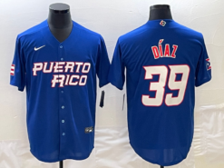 Puerto Rico Edwin Diaz Royal 2023 World Baseball Classic Jersey