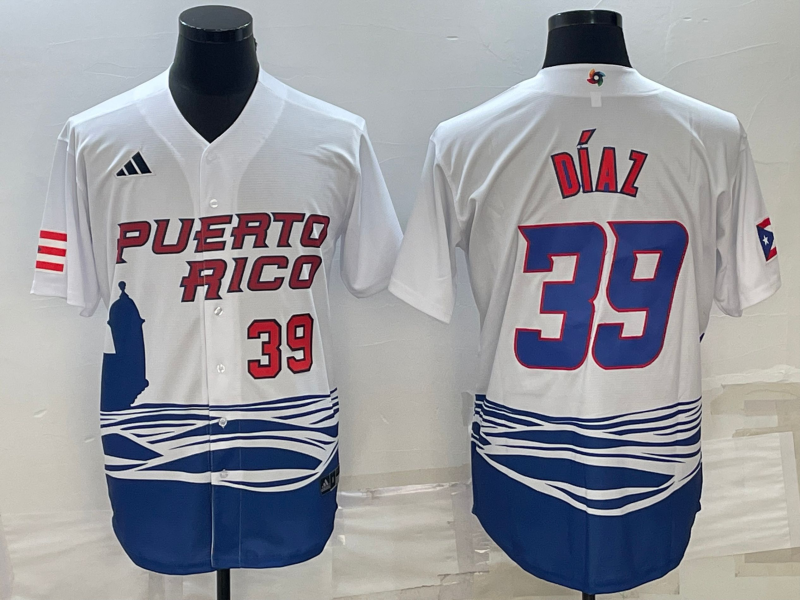 Puerto Rico Edwin Diaz White Red 2023 World Baseball Classic Jersey Puerto Rico Edwin Diaz White Red 2023 World Baseball Classic Jersey