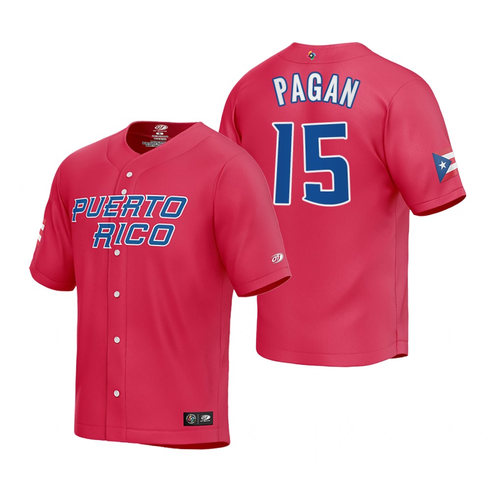 Puerto Rico Emilio Pagan Red 2023 World Baseball Classic Jersey Puerto Rico Emilio Pagan Red 2023 World Baseball Classic Jersey