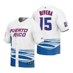Puerto Rico Emmanuel Rivera White 2023 World Baseball Classic Jersey