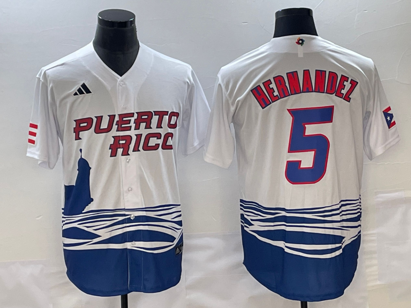 Puerto Rico Enrique Hernandez White 2023 World Baseball Classic Jersey Puerto Rico Enrique Hernandez White 2023 World Baseball Classic Jersey