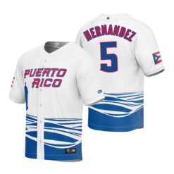 Puerto Rico Enrique Hernandez White 2023 World Baseball Classic Jersey