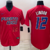Puerto Rico Francisco Lindor White Blue Replica 2023 World Baseball Classic Jersey