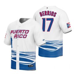 Puerto Rico Jose Berrios White 2023 World Baseball Classic Jersey