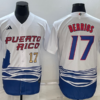 Puerto Rico Jose Berrios White Red 2023 World Baseball Classic Jersey