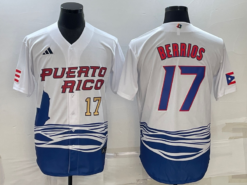 Puerto Rico Jose Berrios White Gold 2023 World Baseball Classic Jersey