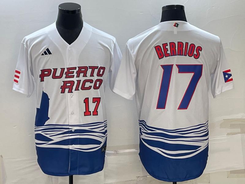 Puerto Rico Jose Berrios White Red 2023 World Baseball Classic Jersey Puerto Rico Jose Berrios White Red 2023 World Baseball Classic Jersey