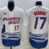 Puerto Rico Jose Berrios White Red 2023 World Baseball Classic Jersey