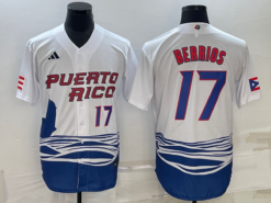 Puerto Rico Jose Berrios White Royal 2023 World Baseball Classic Jersey