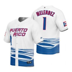 Puerto Rico MJ Melendez White 2023 World Baseball Classic Jersey