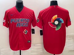 Puerto Rico Red 2023 World Baseball Classic Jersey with Big Logo
