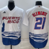 Puerto Rico Roberto Clemente White Gold 2023 World Baseball Classic Jersey