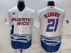 Puerto Rico Roberto Clemente White 2023 World Baseball Classic Jersey