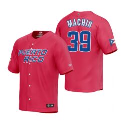 Puerto Rico Vimael Machin Red 2023 World Baseball Classic Jersey