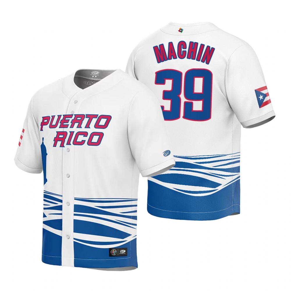 Puerto Rico Vimael Machin White 2023 World Baseball Classic Jersey Puerto Rico Vimael Machin White 2023 World Baseball Classic Jersey