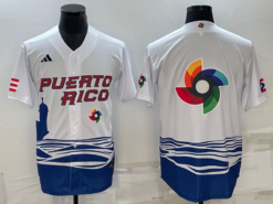 Puerto Rico White 2023 World Baseball Classic Jersey with Big Logo