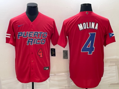 Puerto Rico Yadier Molina Red Red Replica 2023 World Baseball Classic Jersey