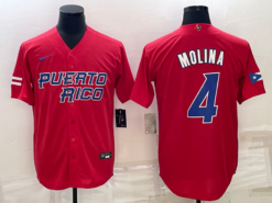 Puerto Rico Yadier Molina Red Replica 2023 World Baseball Classic Jersey