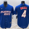 Puerto Rico Yadier Molina White Blue Replica 2023 World Baseball Classic Jersey