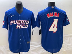 Puerto Rico Yadier Molina Royal 2023 World Baseball Classic Jersey