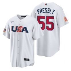 Ryan Pressly White USA 2023 World Baseball Classic Jersey