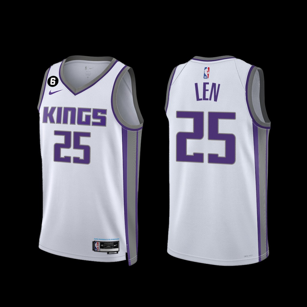 Sacramento Kings Alex Len 2022-23 Association Edition Jersey White Sacramento Kings Alex Len 2022-23 Association Edition Jersey White