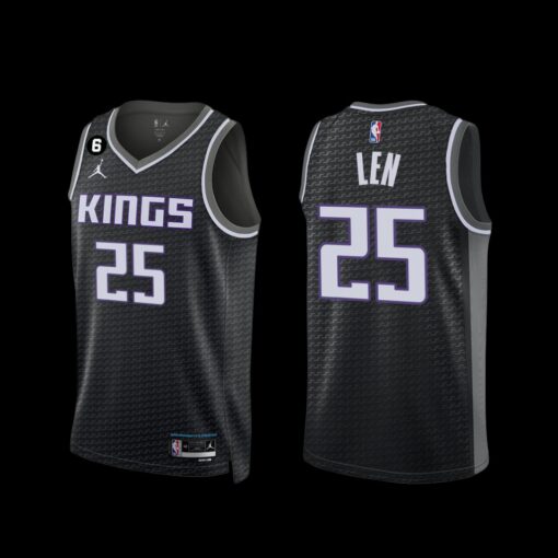 Sacramento Kings Alex Len 2022-23 Statement Edition Jersey Black